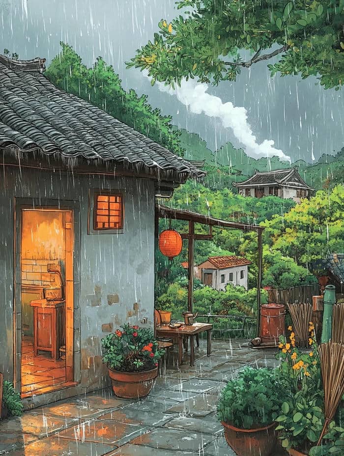 บรรยากาศฝนตกสวยๆ