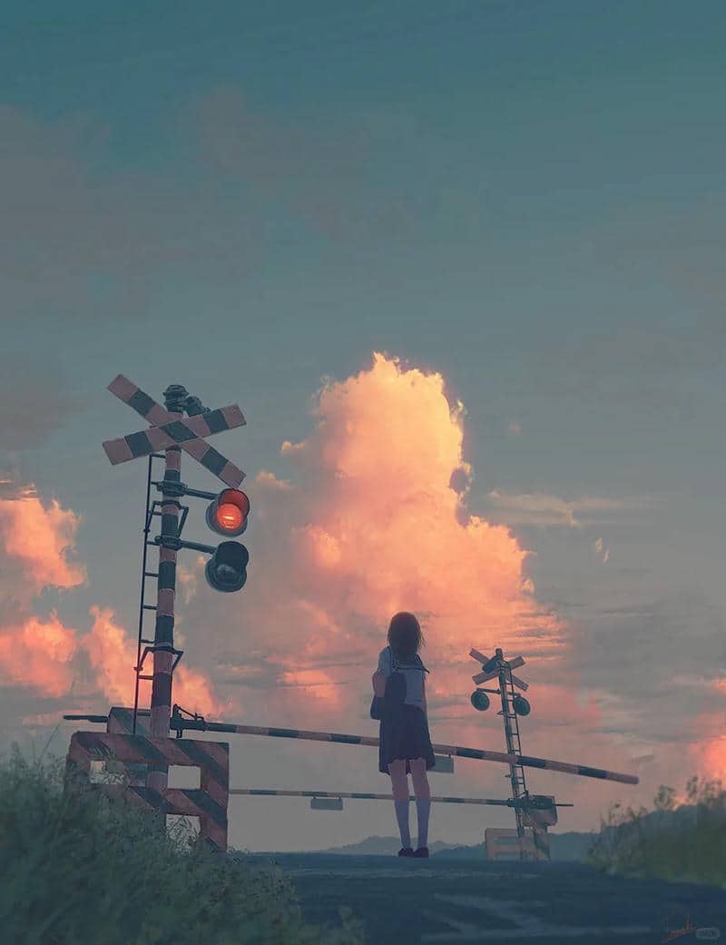 ภาพวาดผู้หญิงเศร้า