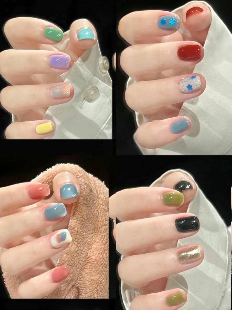 ทํา เล็บ สี รุ้ง-1