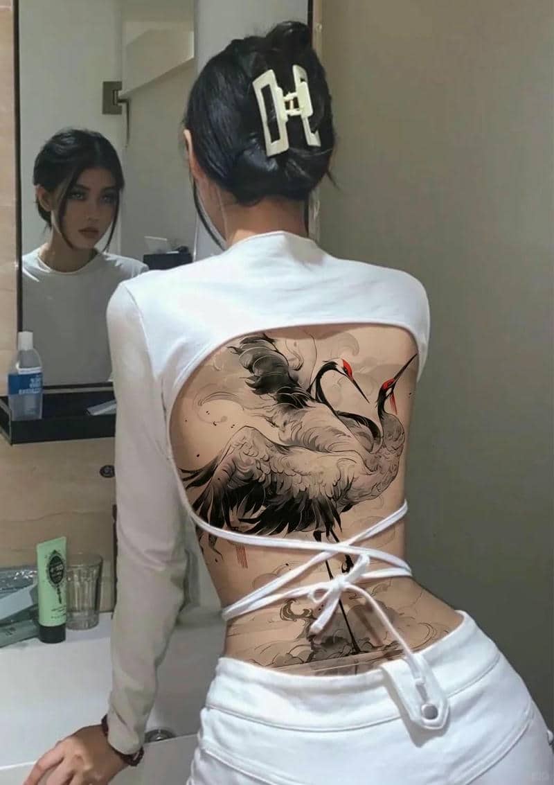 รอยสักนกกระเรียน ความหมาย-1