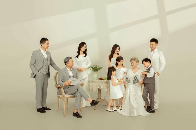รูปครอบครัว การ์ตูน