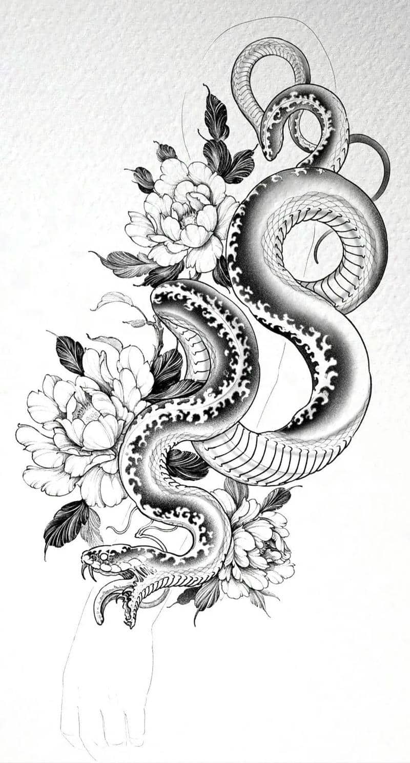 ลายสัก งู