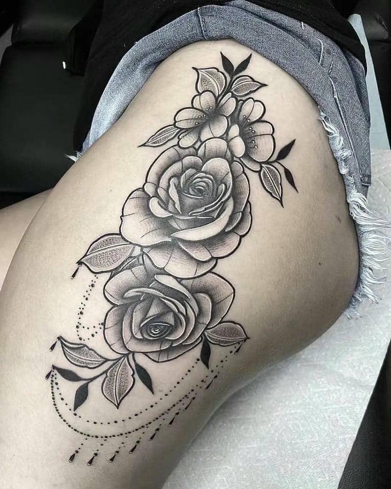 ลายสัก ดอกไม้