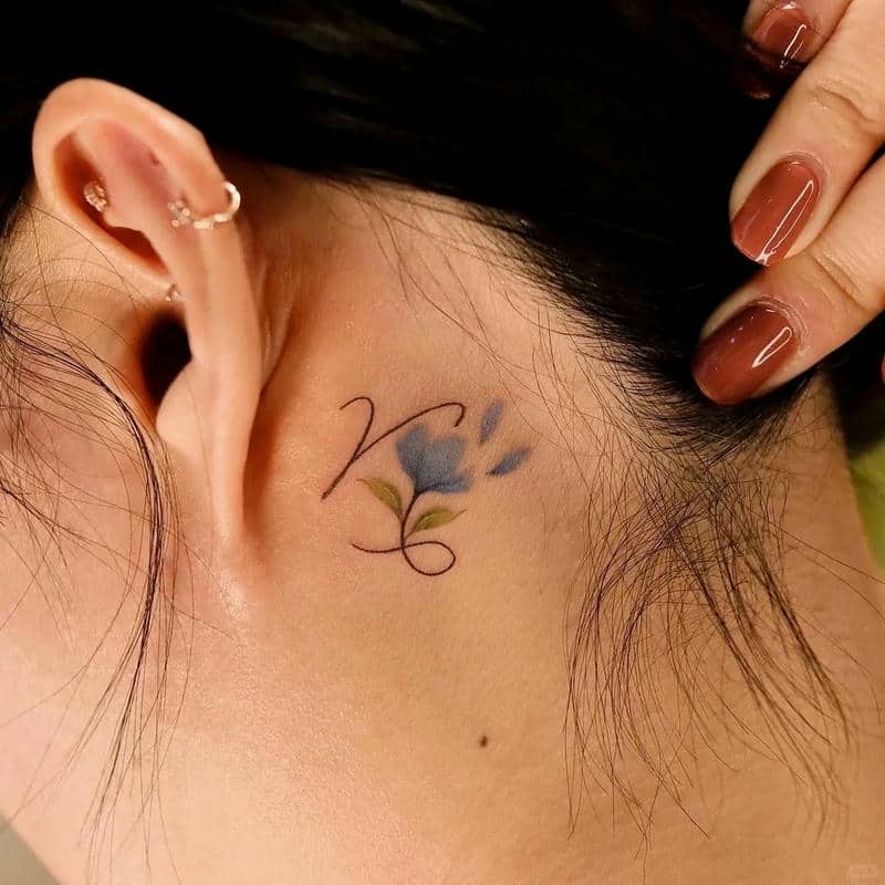 ลายสัก หลังหู-1