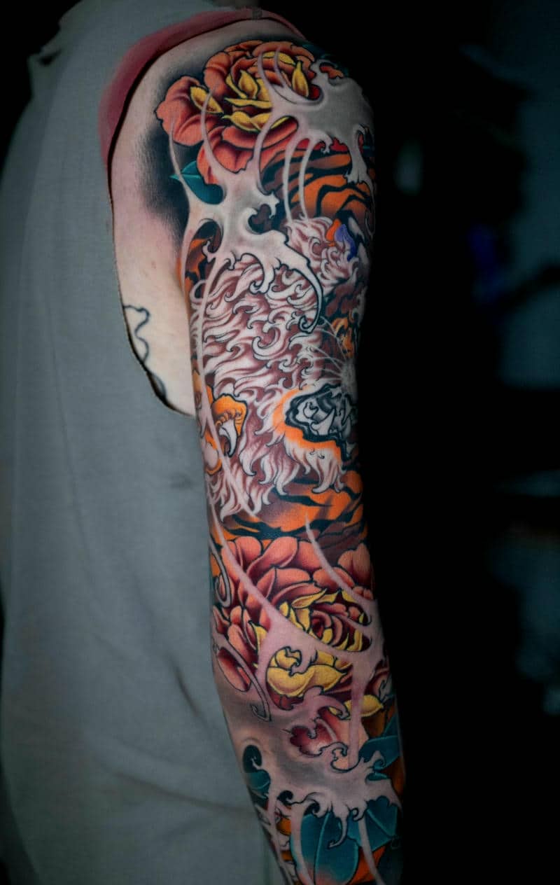 ลายสักข้างหน้าผู้ชาย