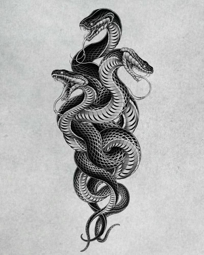 ลายสักงู ผู้หญิง