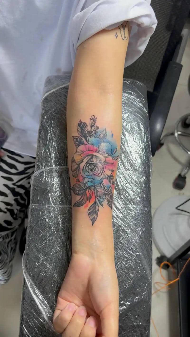 ลายสักดอกไม้สวยๆ-1