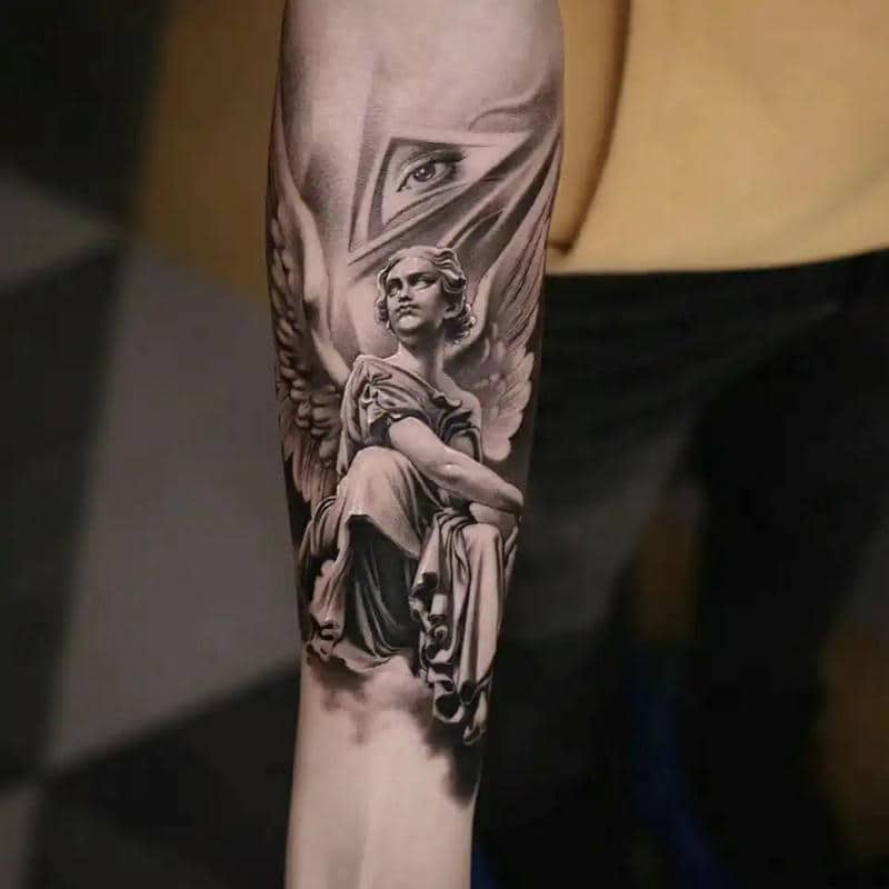 ลายสักนางฟ้ามีปีก