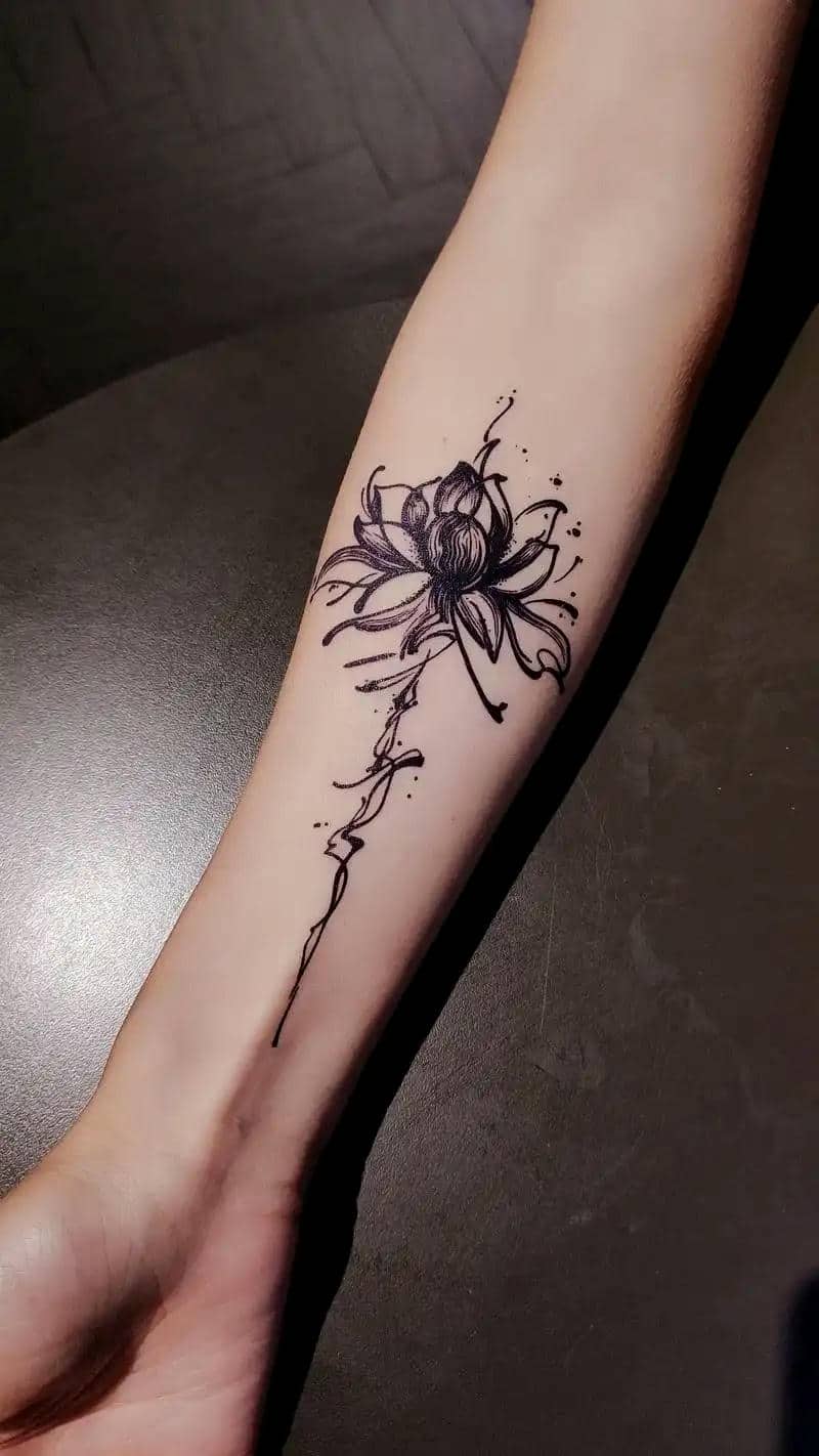 ลายสักรูปดอกไม้-1