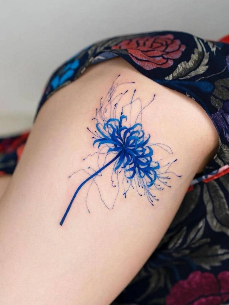 ลายสักรูปดอกไม้