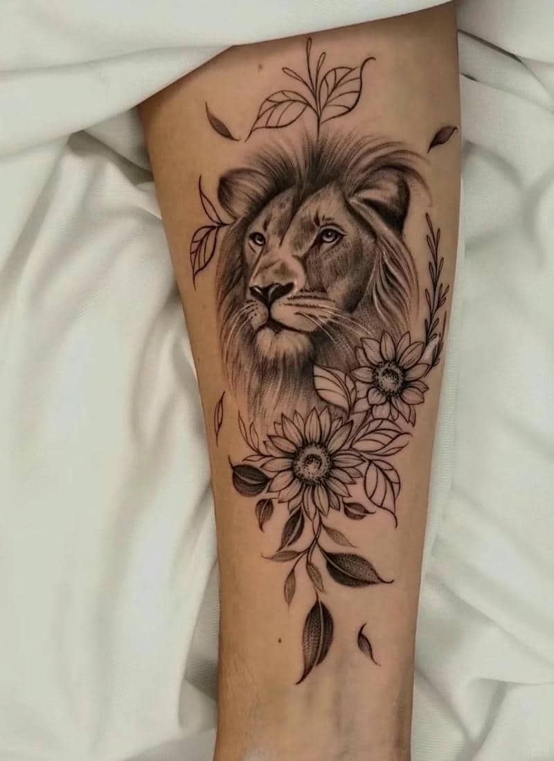 ลายสักรูปสิงโต-1