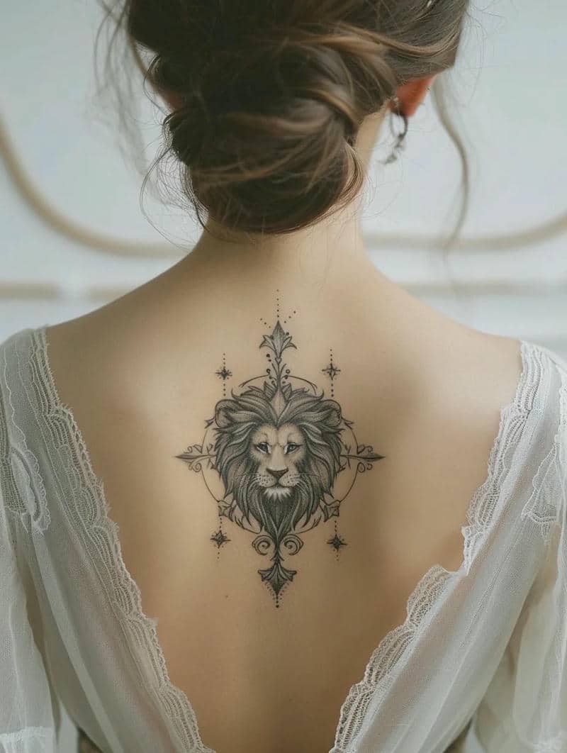 ลายสักสิงโต หลัง-1