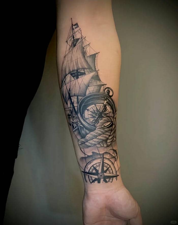 ลายสักเรือใบโอสคูล