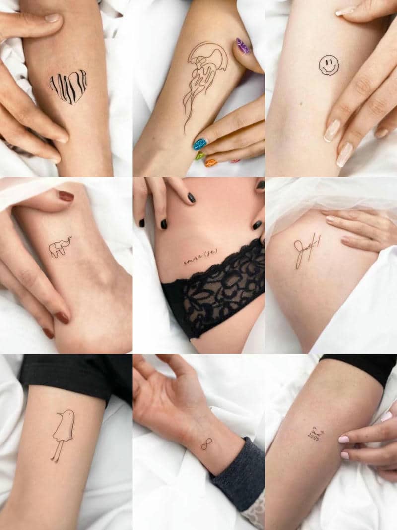 ลายสักแขนมินิมอล