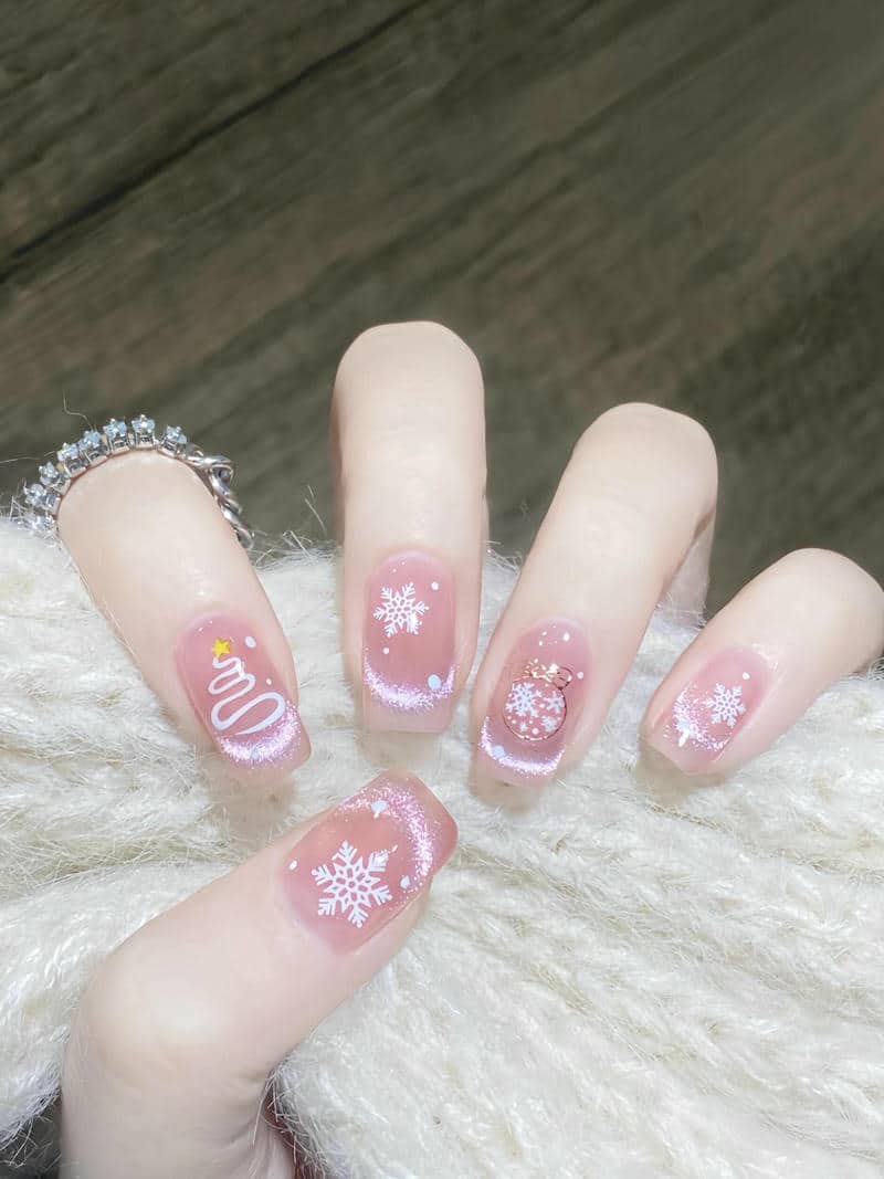 ลายเล็บคริสต์มาส มิ นิ มอ ล