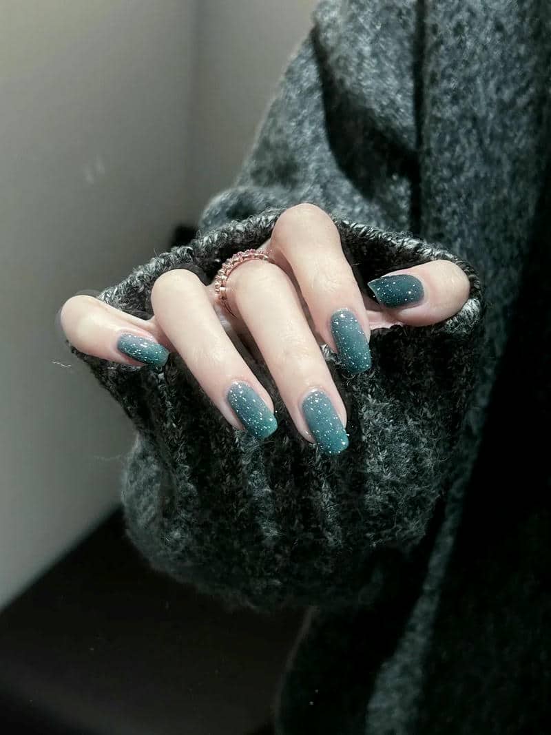 ลายเล็บสวยๆสีเขียว-2