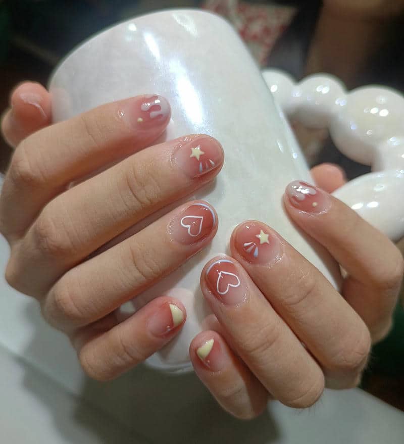 ลายเล็บสั้น น่ารัก