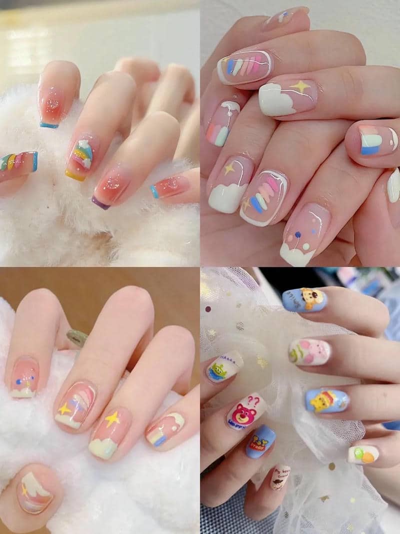 ลายเล็บสายรุ้ง-1