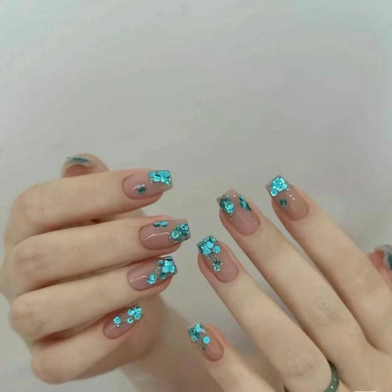 ลายเล็บสีเขียวสวยๆ-2