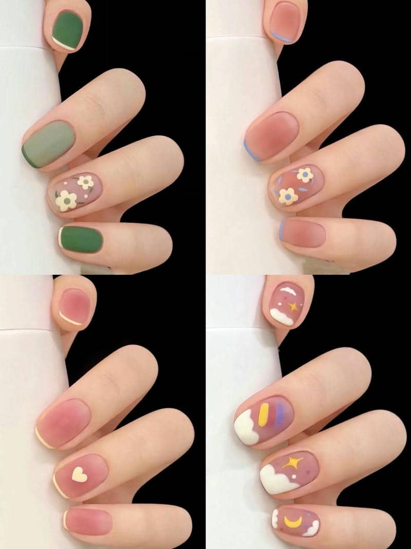 ลายเล็บเจลดำ