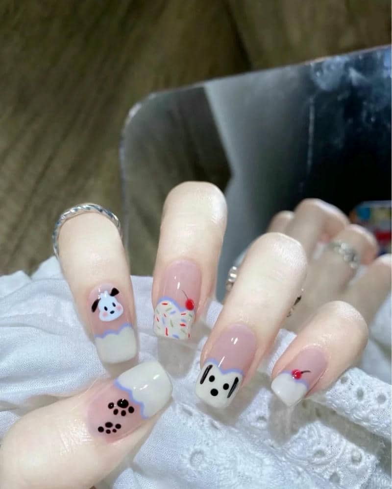 ลายเล็บเจลมิกกี้เมาส์