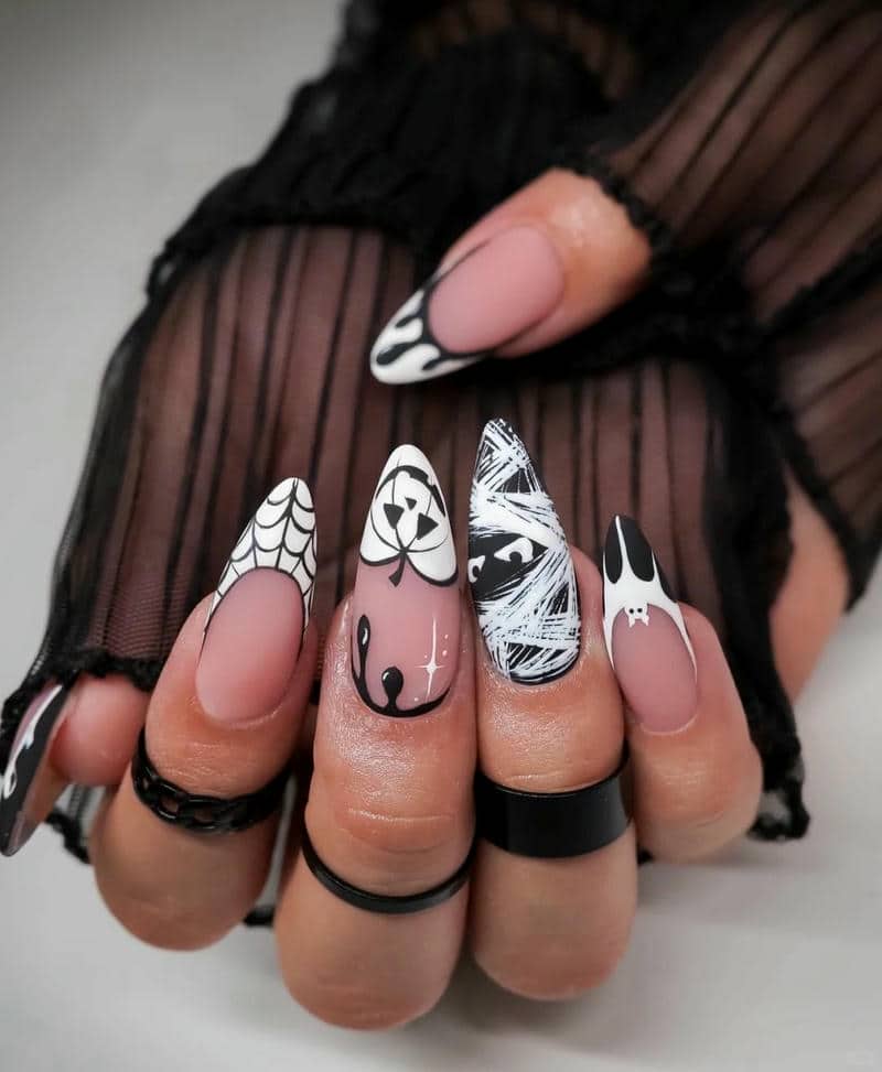 ลายเล็บเจลฮาโลวีน