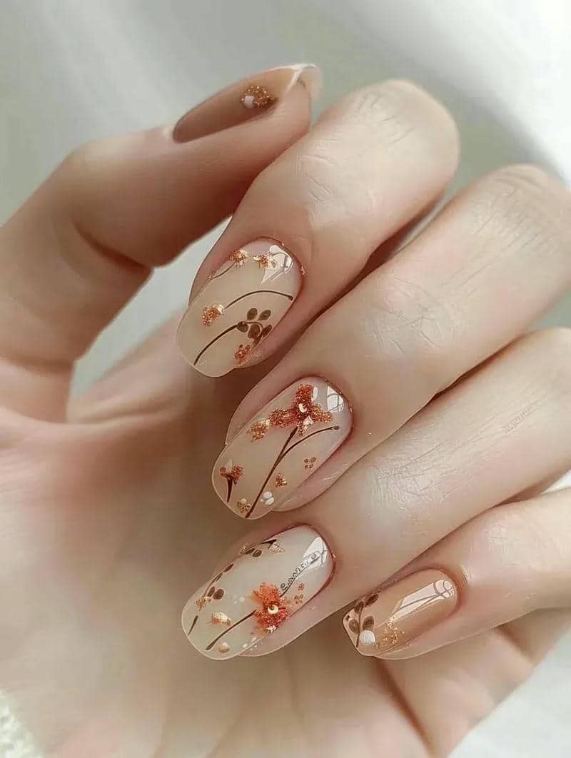 เพ้นท์เล็บลายดอกไม้สวยๆ