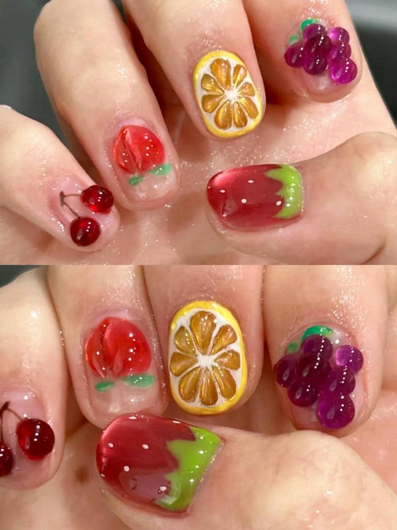 เพ้นท์เล็บลายผลไม้-2