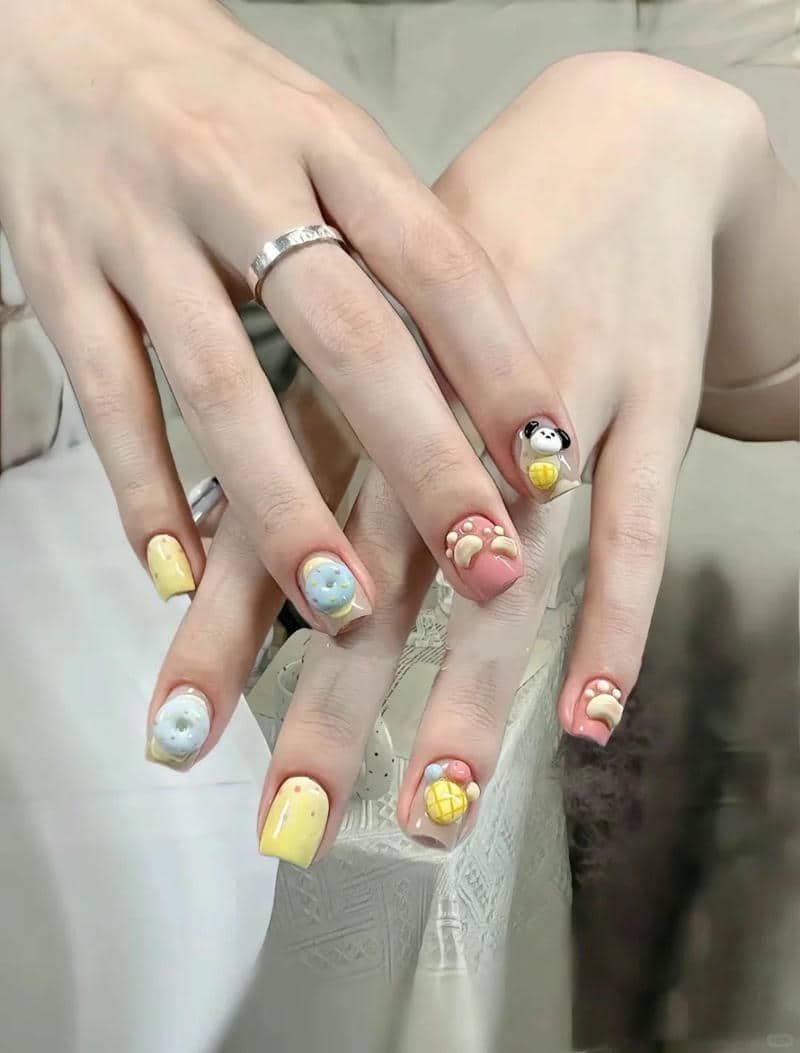 เพ้นท์เล็บเท้า ลายการ์ตูน