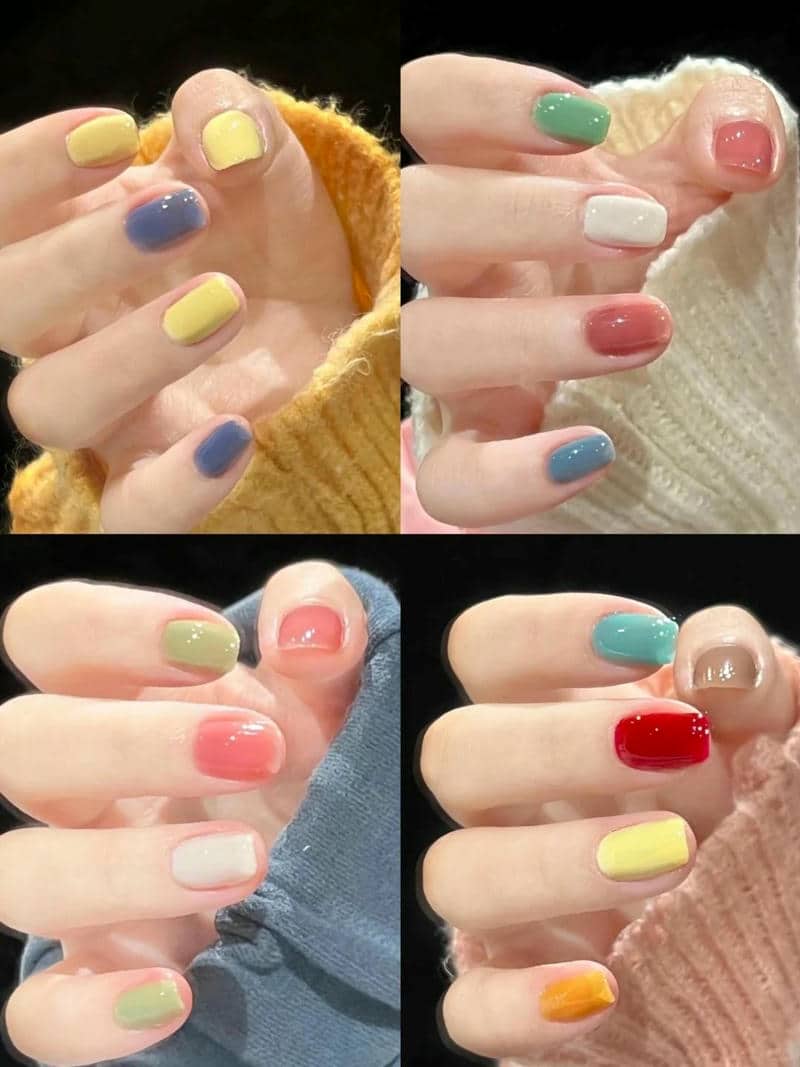 เล็บ ลาย สายรุ้ง-2