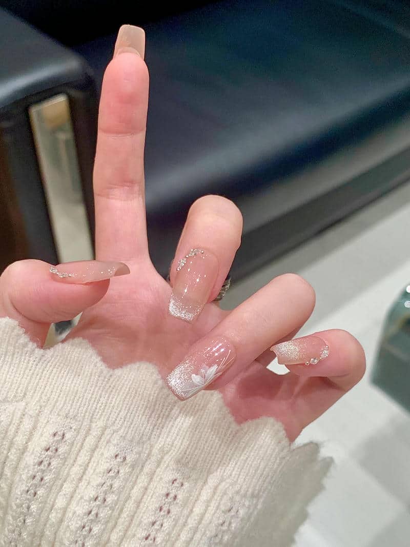 เล็บ เจ ล ดอกไม้