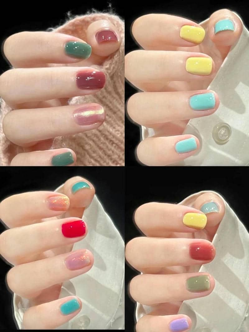 เล็บลายสายรุ้ง