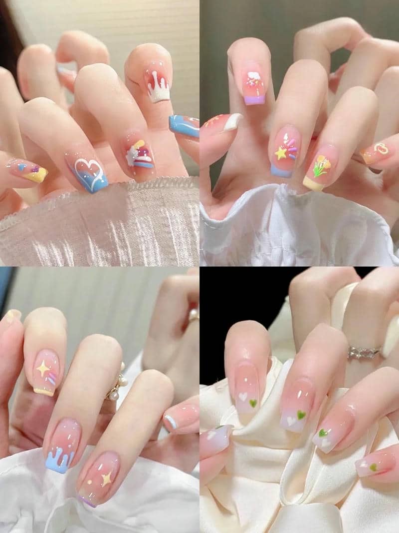 เล็บสีรุ้ง