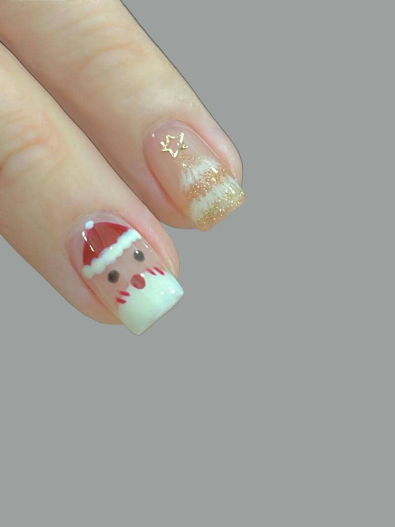 เล็บเจลลายคริสมาส