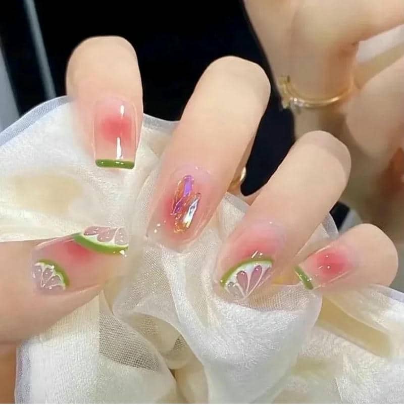 เล็บเจลลายผลไม้