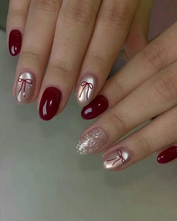 เล็บเจลสวยๆสีแดง