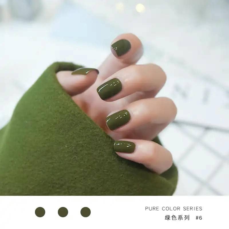 เล็บเจลไล่สีเขียว