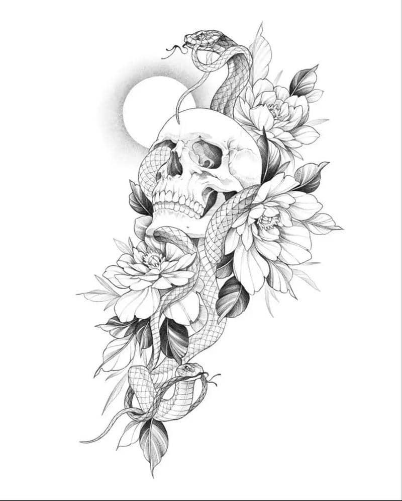 แบบลายสักงู