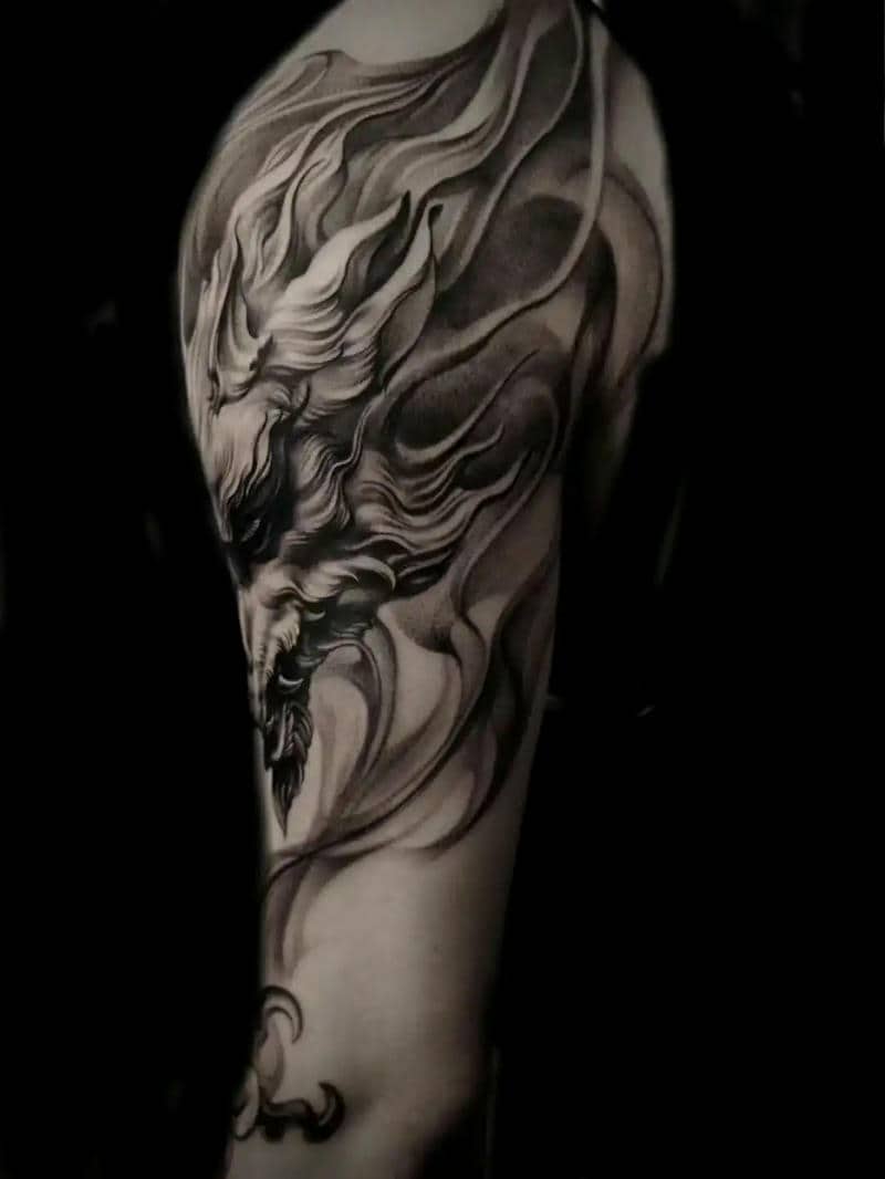 แบบลายสักมังกร