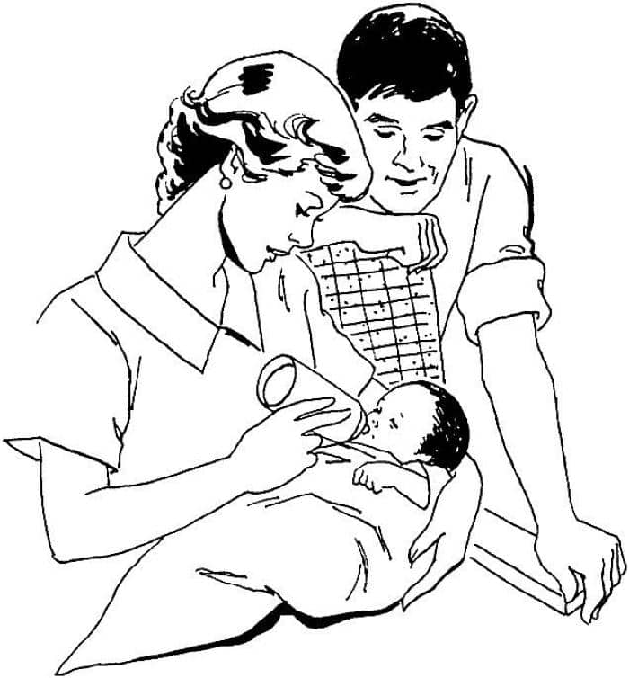 ครอบครัว ระบายสี พ่อ แม่ ลูก-2