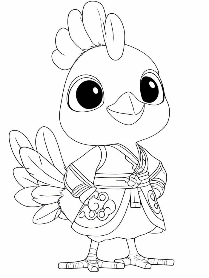 ภาพ ระบายสี ไก่-2