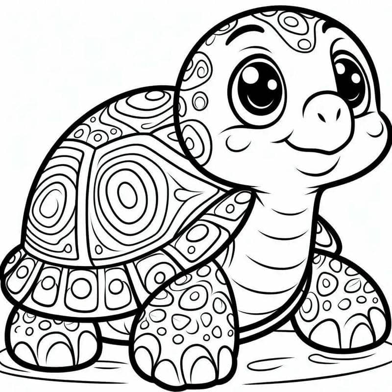 ภาพระบายสี เต่า