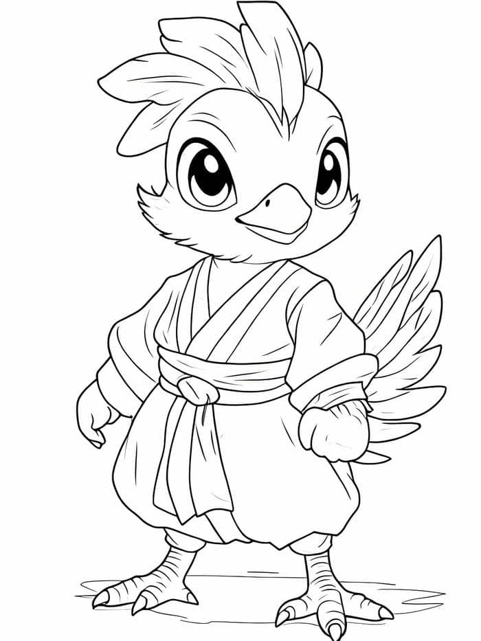 ภาพระบายสี ไก่-1