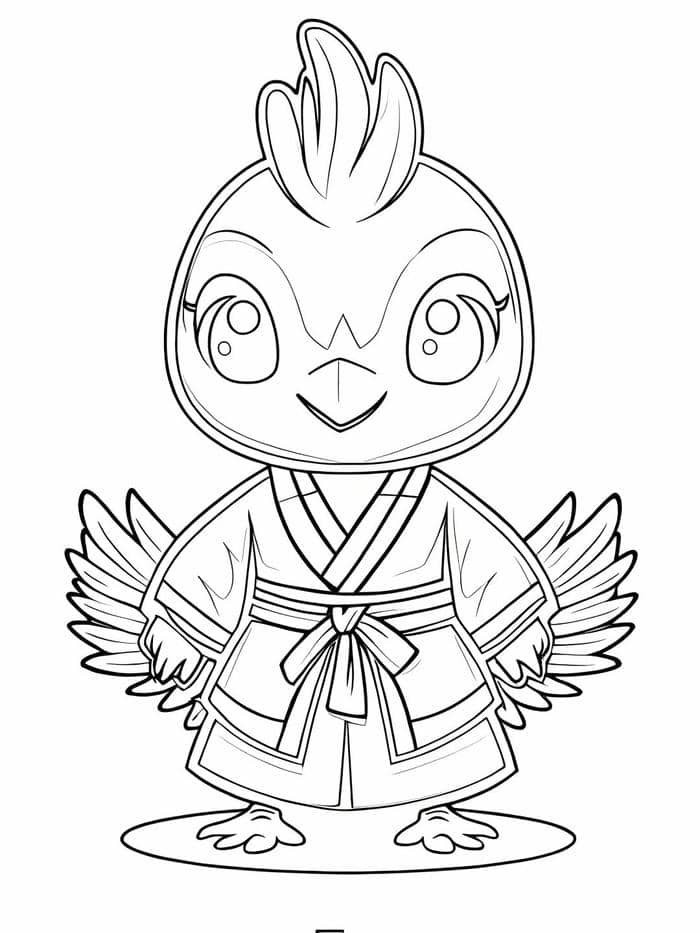 ภาพระบายสี ไก่-3