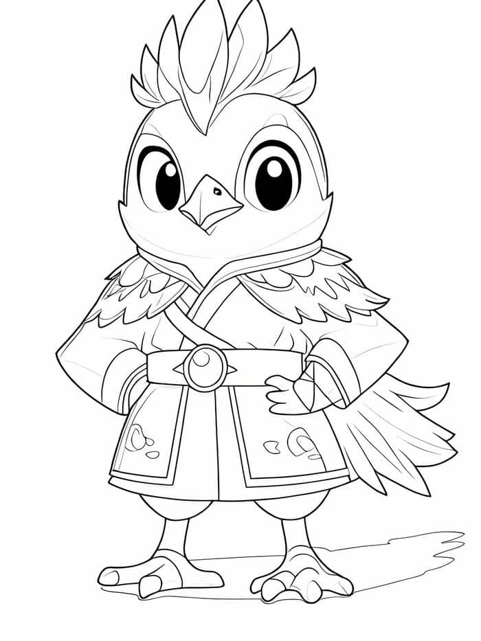 ภาพระบายสี ไก่