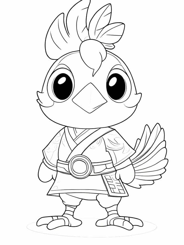 ภาพระบายสีไก่ชน-1