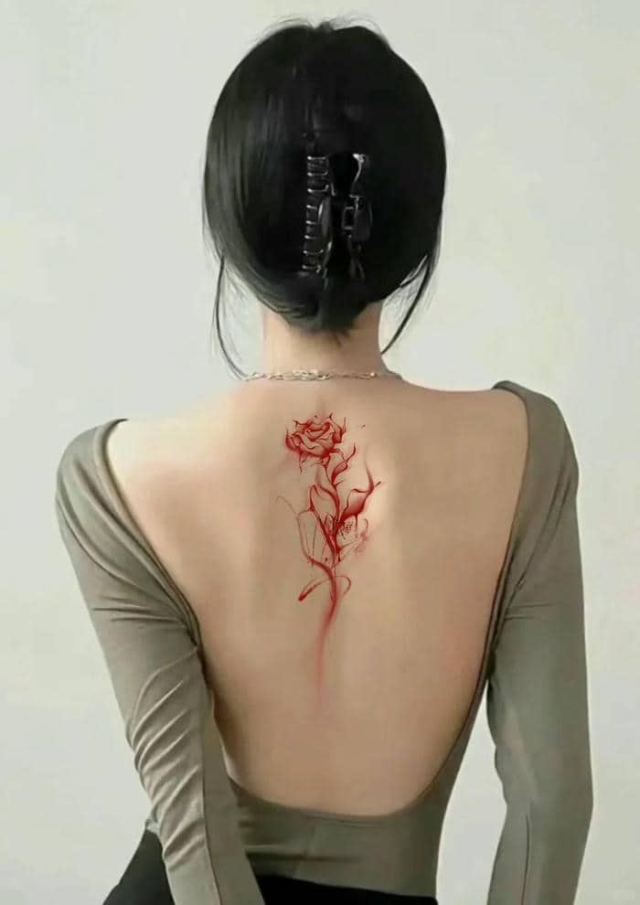 ภาพสักดอกกุหลาบ-1