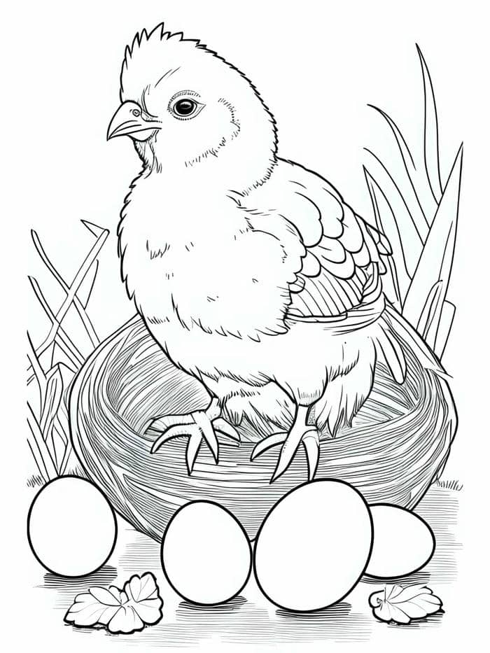 รูป ไก่ระบายสี-1