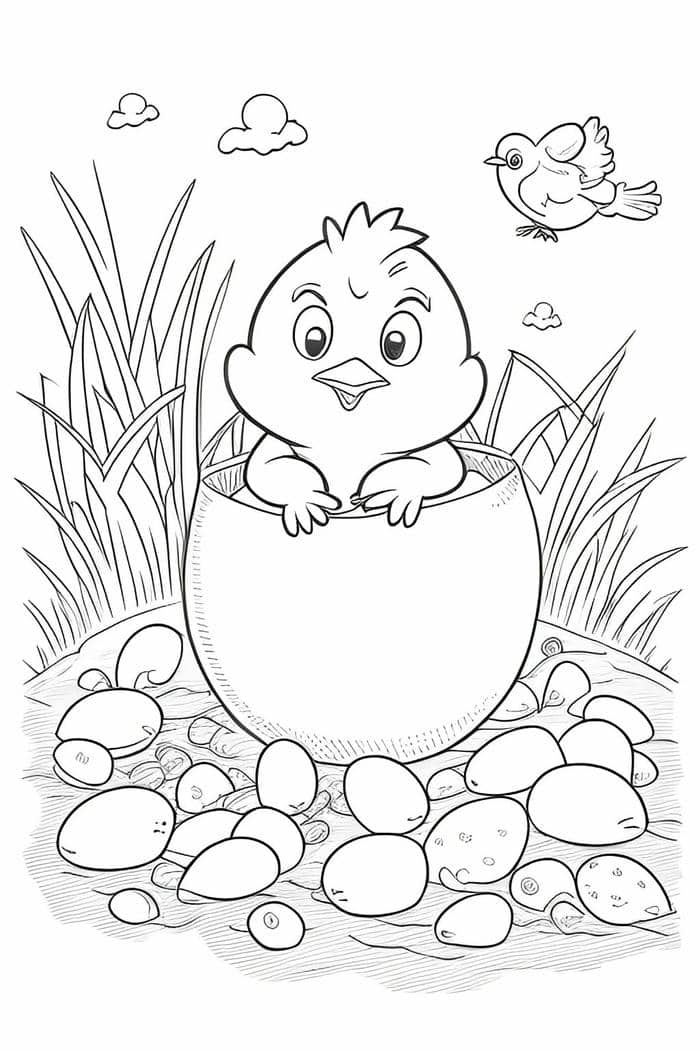 รูป ไก่ระบายสี-2
