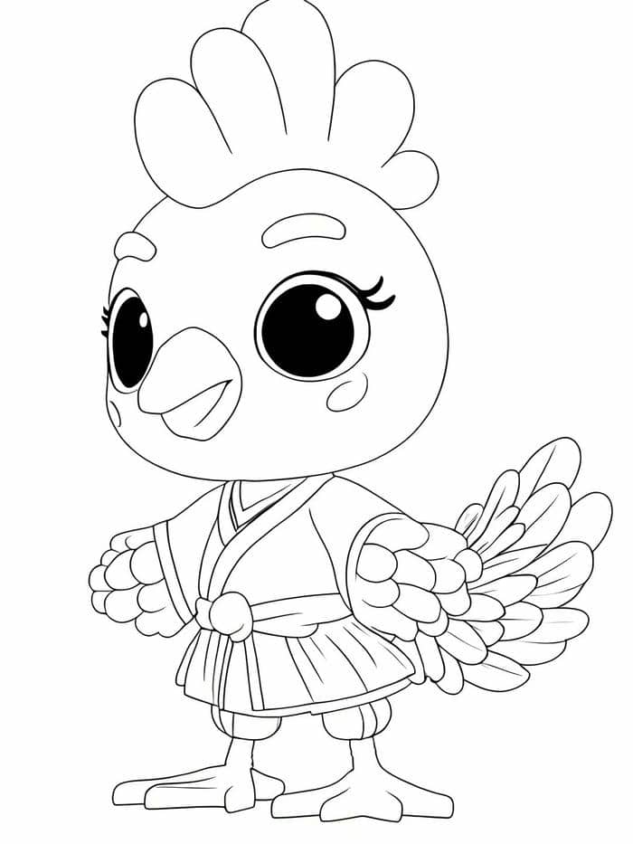 รูปภาพไก่ระบายสี-3